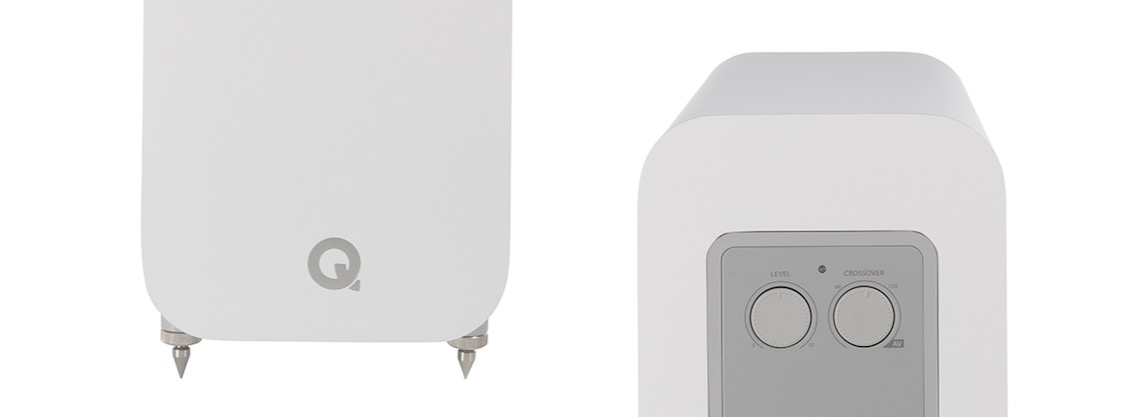 Q Acoustics 3060S In Arctic White Front And Rear