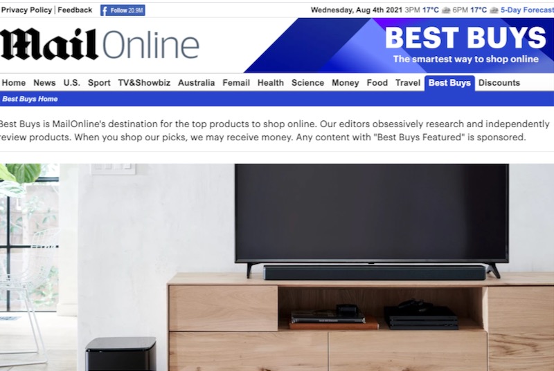 The Q Acoustics 3050i 5.1 features on Mail Online Photograph